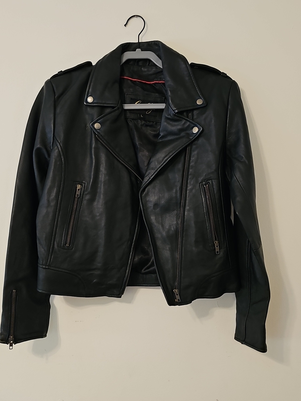 Scully Black Moto-Style Leather Jacket